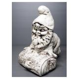 Gnome Figurines, Qty 3, Various Styles, Heights Range 9.5"-10.5", Materials Include Porcelain, Resin