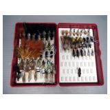 Handmade Fly Fishing Flies, Approx Qty 20, Includes Fox Box Fly Boxes
