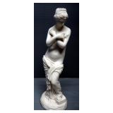 Greek Female Statuettes, Qty 3, 12" And 13" Tall