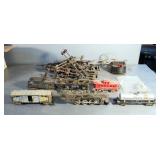 Metal Train Track Assortment And Train Cars