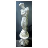 Universal Statuary Corp. Cast Resin Grecian Fetching Water, 40", With Base, 15" Tall