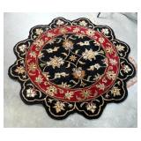 Round Scalloped Virgin Wool Woven Area Rug, 48" Dia. And Home Dynamix Oval Wool Area Rug 31" x 55"