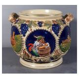Gerzit Handgemalt Cookie Jar Missing Lid, Austrian Oval Serving Dish And Incomplete Nesting Dolls