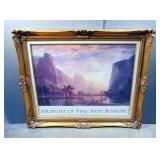 Museum Of Fine Arts, Boston, Valley Of The Yosemite Print, Framed, Under Glass, By Albert Bierstadt,