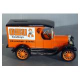 Die Cast 1953 Chevy Virginia Tech Model Pick Up Truck, Missing A Tire, OSU Cowboys 1923 Delivery Van