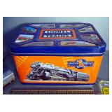 Model Train Car Assortment Including Engines, Tankers And Track, Assorted Gauges, Includes Wood Trai