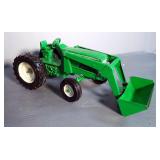Ertl Diecast John Deere Tractor, Waterloo Boy Tractor And Hay Rake Toy
