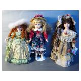 Porcelain Doll Assortment, Including House Of Lloyd Doll, Total Qty 10