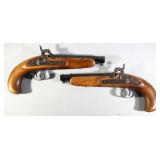 Black Powder Replica Pistols, Qty 2, Left And Right Handed, Both 7" Bbl
