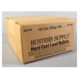 Hunters Supply .45 Cal 230 gr RN Hard Cast Lead Bullets, Approx Qty 500