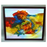 Eduard Grossman (Russian, 1946-2017) Painted Canvas, Framed, Large, 51" W x 43" H
