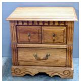 Oakwood Interiors End Table With Two Drawers, 25" H x 25" W x 19" D