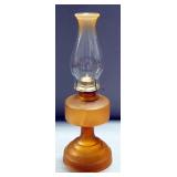 P&A Oil Lamp With Hurricane Shade, 18" H