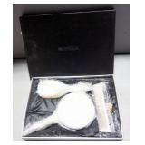 Oneida Silver Plate Vanity Set, Includes Hand Mirror, Brush And Comb In Box