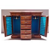 Metal Jewelry/Trinket Boxes And Wood Vanity Top Jewelry Box, Damaged Base