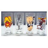 Pepsi 1973 Warner Bros Collector Glasses Including Bugs Bunny, Yosemite Sam, And Porky Pig, And Arby