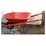 True Temper Metal Wheelbarrow, Tire Needs Air