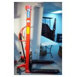 Hercules Light Duty Manual Stacker, Lift, Model # MS-E1016, 1000lb Capacity