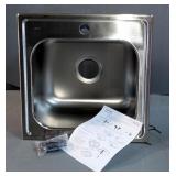 Elkay Dayton Stainless Steel Drop In Sink, 20" x 20" x 10.5"