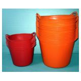 Tubtrugs, Flexible 3.5 Gallon Double Handled Buckets, Model SP14R, Qty 10 And 11 Gallon Double Handl