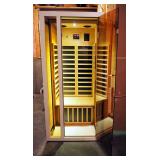 Single Person Extendable Indoor Infrared Bluetooth Compatible Sauna, 75" x 33.5" x 36" Extended