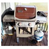 Weber GS4 Spirit II Two Burner Propane Grill, Model Spirit II E-210, With Grilling Utensils And Cove
