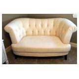 Modern Chesterfield Style Button Tufted Sofa With Gently Arching Back, 34" x 61" x 34"