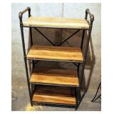 Industrial Pipe And Wood 4-Tier Book Shelf, 49" x 26" x 14"