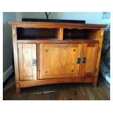 Mission Style 3-Door Media Cabinet, 32" x 42" x 20"