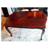 Ashley Furniture Wood Dining Table With Cabriole Legs, Includes Table Top Pads, 30" x 63" x 42" With