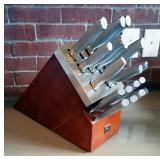Henckels Modernist Stainless Steel Knife And Block Set