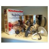 Kitchen Aid Mixer Accessories, Including 3 Piece Pasta Roller And Cutter Set, Model KPRA, Mixing Bow