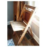 Wood Folding Chairs, Qty 6