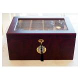Mantello Cigar Humidor Hydrometer With Locking Lid & Key