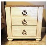 Farmhouse Style 2 Drawer Night Stand, 25.5" x 24" x 16"
