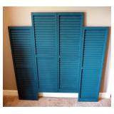 Shutter Style Headboard With Mounting Brackets , 63" x 59.5" x 2"