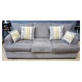 American Furniture Sofa With Removable Seat Cushions And Throw Pillows, Approx 39" High x 90" Wide x