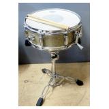Snare Drum With Remo Head, On Stand, With 2 Pair Of Drum Sticks
