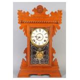 Wm L. Gilbert Clock Co Lake No. 5 Mantle Clock, With Key