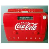 Coca-Cola Cooler Radio AM/FM Cassette Player, In Box, And Coca-Cola Break Dancin