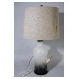 Frosted Glass Table Lamps, Qty 2, 25" H, Both Power On
