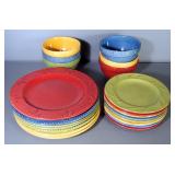 Sorrento Ceramic Dishware, Includes Dinner Plates, Salad Plates, And Bowls, Total Qty 21