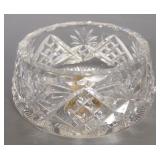 Crystal Wine Bottle Holder And Candy Dishes, Total Qty 3