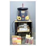 Central Machinery Oscillating Spindle Sander, On Stand, Craftsman Dual Motion Sander, And Extra Sand