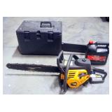 Poulon Pro 50cc Chainsaw Model PP5020AV, In Hard Case, And Bar And Chain Oil