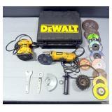 DeWalt 4-1/2" Angle Grinder Model DW402, In Hard Case, And DeWalt Palm Grip Sander Model DW411, And 