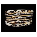 Leather Fashion Bracelet With Magnetic Clasp