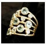 Sterling Silver Blue Topaz Ring, Size 8