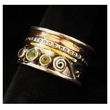 Sterling Silver Spinner Ring, Size 10
