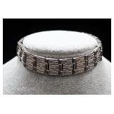D+ Magnet Magnetic Silver Toned Mens Therapy Bracelet, Approx 8 1/2" Long
